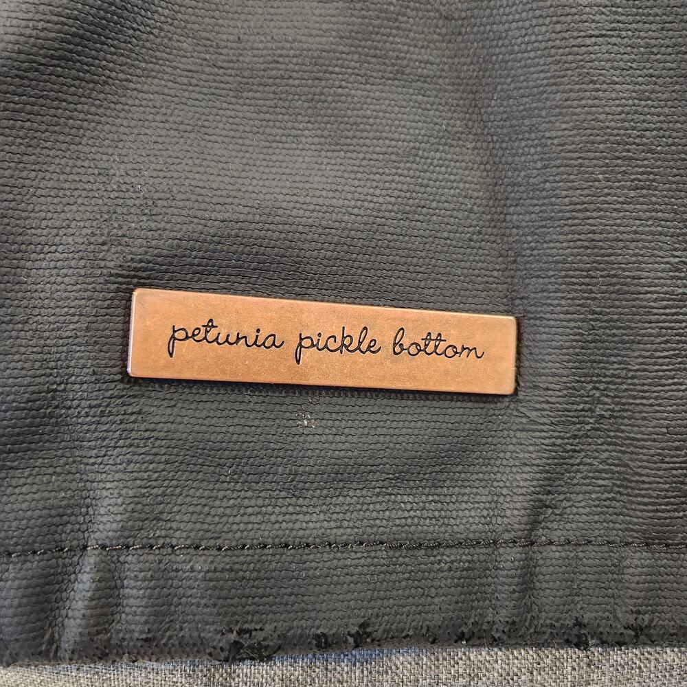 Petunia Pickle Bottom Boxy Backpack Diaper Bag Black Chambray Changing Pad